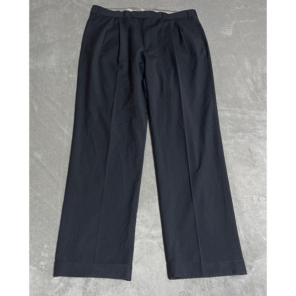 Lauren Ralph Lauren Dress Pants Mens 36X32‎ Micro Check Cuffed Career Office